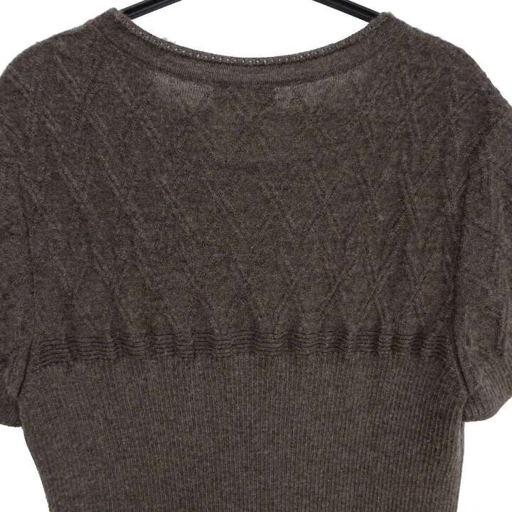 楽天市場】【中古】シャネル 半袖 カシミヤ ニット 40 ブラウン  