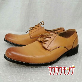 【中古】DEDESKEN シューズ ドレスシューズ MADE IN JAPAN プレーントゥオックスフォードレザーシューズ 25cm キャメル 10560 メンズ