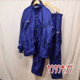 【中古】TSP TSP 中綿入りジャケット＆パンツ 上下セット XO ブルー メンズ 防寒 卓球