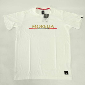 【中古・未使用品】ミズノ モレリア MORELIA 35th BIG Tシャツ 半袖 2XL ホワイト P2MA090001 メンズ MIZUNO