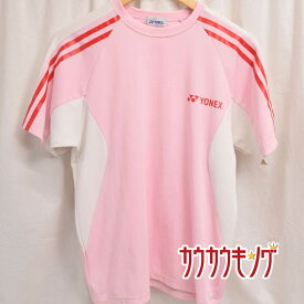 【中古】YONEX/ヨネックス 半袖 シャツ プラシャツ サイズS ライトピンク テニス/バドミントン