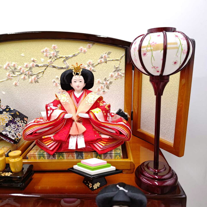 楽天市場】【中古】雛人形 三段 五人飾り 収納 大進 桐製飾り台 