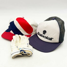 【中古】[3点セット] Fred Perry グローブ FILA バボラ キャップ レディース テニス