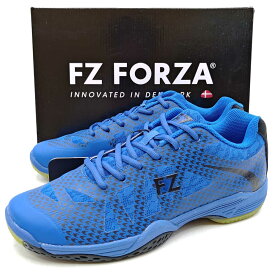 【中古・未使用品】FZ FORZA フォーザ バドミントン シューズ TAMIRA M フルプリント メッシュ 衝撃吸収 27.5cm オリンピアンブルー FZ302949 メンズ
