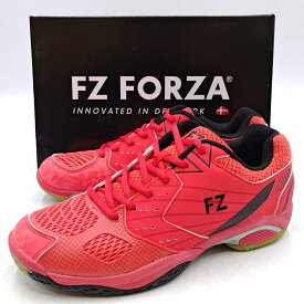 【中古・未使用品】FZ FORZA フォーザ SHARCH M メッシュ ハイパフォーマンス バドミントンシューズ 27.5cm ポピーレッド FZ302952