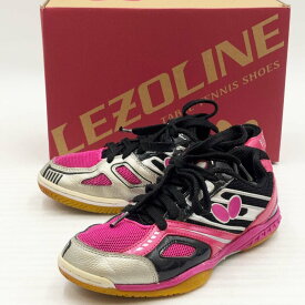 【中古】バタフライ 卓球シューズ レゾライン マッハ 23cm ブラック×ピンク 93630 レディース Butterfly