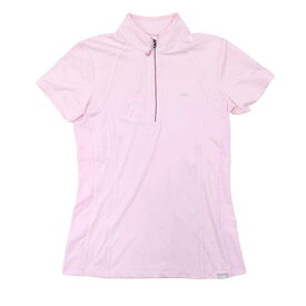 【中古】SCHOCKEMOHLE ショッケミューレ ハーフジップ 半袖 ストレッチ ライディング シャツ S ピンク レディース 乗馬 馬術