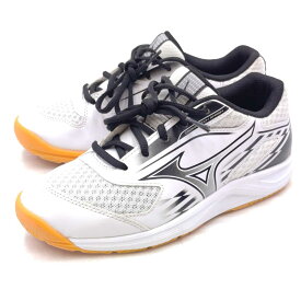 【中古】ミズノ クロスマッチスマッシュ エントリーモデル 卓球シューズ 24cm ホワイト 81GA253001 ユニセックス MIZUNO