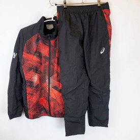 【中古】[上下セット] アシックス 早稲田大学 テニス部 ウインドブレーカー S asics ウォームアップ