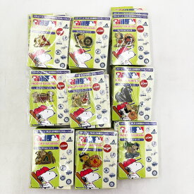 【中古・未使用品】[9個入] NORICO ノリコ スヌーピー × MAJOR LEAGUE BASEBALLコレクション ピンズ MLB メジャーリーグ PEANUTS ピーナッツ