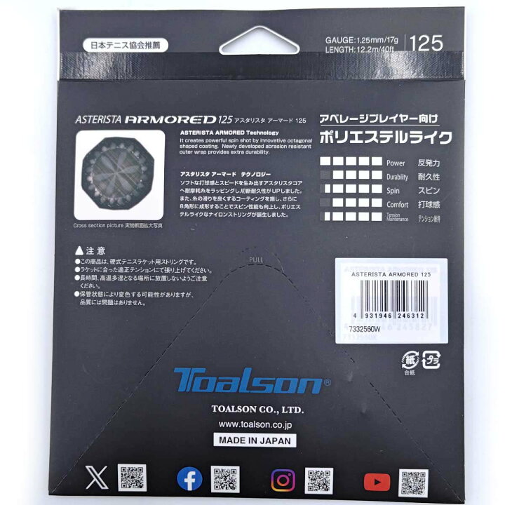 楽天市場】【中古・未使用品】トアルソン ASTERISTA ARMORED 