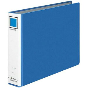 コクヨ リングファイル貼り表紙 青A4横背幅56mm12冊