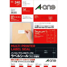 エーワン PC＆ワープロラベル　NEC文豪2列12面　20枚