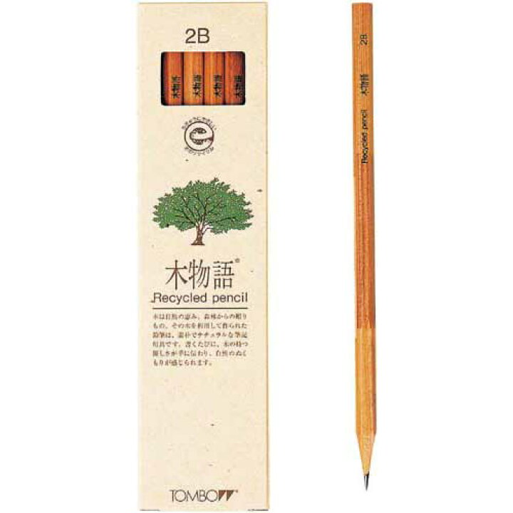 トンボ鉛筆 エコ鉛筆 木物語２Ｂ １２本入 カウモール