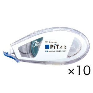 トンボ鉛筆 テープのり ピットエアー本体 16m巻×10
