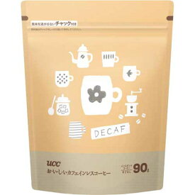 UCC おいしいカフェインレスコーヒー袋　90g