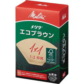 メリタジャパン コーヒーフィルターエコブラウン　1−2杯用100枚