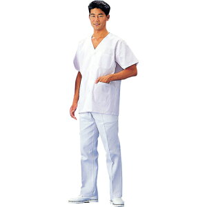 サカノ繊維 男子白衣 半袖 SKA322 L【取寄商品】