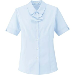 ボンマックス 半袖ブラウス リボン付 RB4549 ブルー15号【取寄商品】