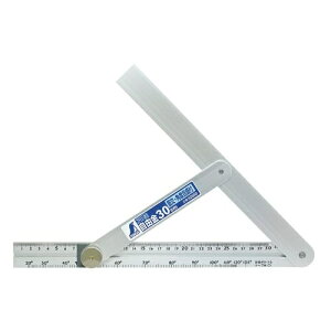 シンワ測定 アルミ自由金 30cm 筋交・角度目盛付【取寄商品】