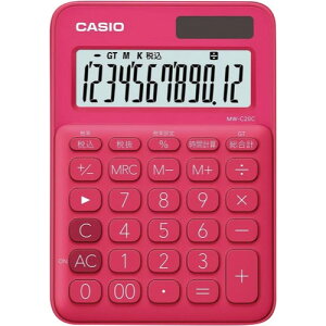 カシオ カラフル電卓MW−C20C−RD レッド