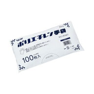 川西工業 ポリエチレン手袋　外エンボス　ブルー　S