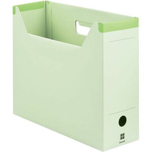 カウネット 「カウコレ」プレミアム 背補強ファイルボックス A4横 グリーン 10個