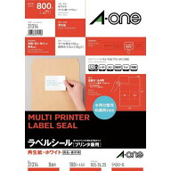 エーワン 再生紙ラベル　兼用　A4　8面　100枚