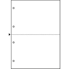ヒサゴ マルチプリンタ帳票　A4　白紙2面4穴　100枚