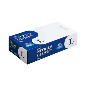 川西工業 ニトリル手袋#2039 粉無 L 青100枚×10