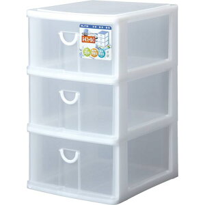 サンコープラスチック エルピスA4F 深型3段 白 1個