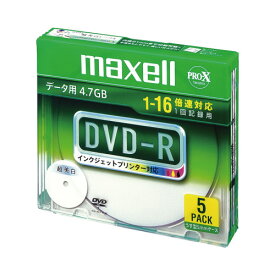マクセル DVD−Rデータ用　16倍速　IJ対応　5枚P