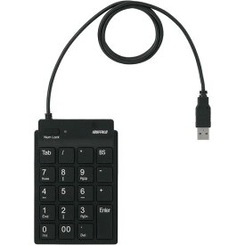 バッファロー スリムテンキーボード　USBポート付き　ブラック