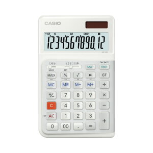 カシオ カシオ人間工学電卓 JE−12D−WE(ホワイト)