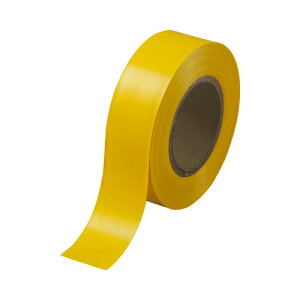 カウネット ビニールテープ 黄 幅19mm×長さ10m 60巻