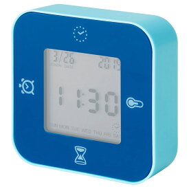 イケア KLOCKIS クロッキス (ブルー 時計) /温度計/アラーム/タイマー IKEA 時計 目覚まし時計 置き時計 705.597.11