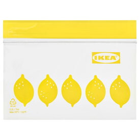 イケア イースタード 60枚入りプラスチック袋 フリーザーバッグ ジッパー 袋 (袋 lemon) レモン イエロー 箱無し バラ売り 透明袋 保存袋 IKEA ISTAD 小分け キッチン 洗面 食品 お菓子 ギフト