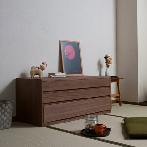 クーポン配布中/完成品 日本製 桐箪笥 3段 幅100×奥行45×高さ44cm ブラウン 桐チェスト ローチェスト リビング収納 桐箪笥 桐たんす 桐タンス 桐衣装箪笥 桐衣裳 桐衣装箱 衣装ケース 押入れ