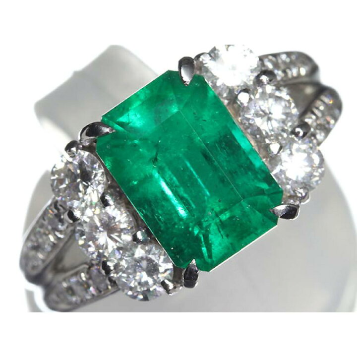 楽天市場】エメラルド 2.57ct ダイヤモンド リング 総計0.886ct 11号  