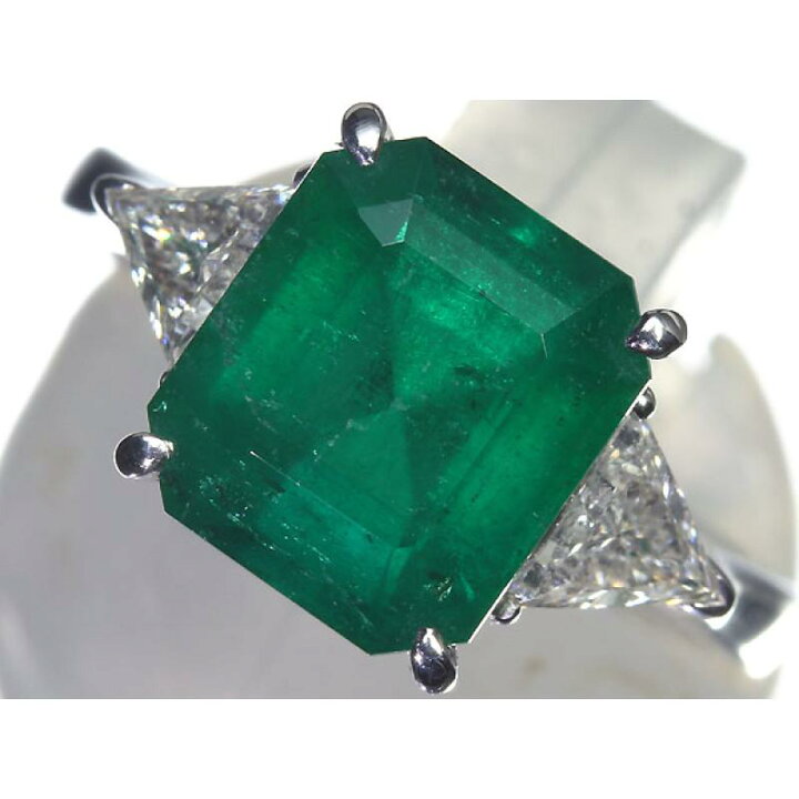 楽天市場】エメラルド 3.29ct ダイヤモンド 総計0.51ct リング 13.5号 