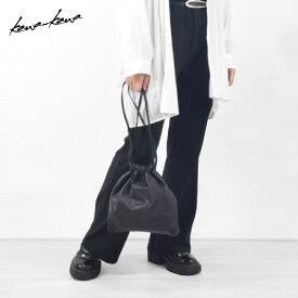 ［残りわずか※再入荷なし］［Newリリース］【kawa-kawa公式】 手提げ 巾着 レディース メンズ ユニセックス バッグインバッグ 軽量 本革 上質 オールシーズン 黒 ピンク イエロー オレンジ 日本製 ブランド 即日発送 kawakawa カワカワ kinchaku