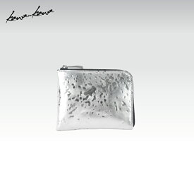 【kawa-kawa公式】 ミニ財布 カードケース レディース 本革 上質 薄い L字ファスナー ギフト シンプル コンパクト シルバー 日本製 ブランド 即日発送 無料ラッピング受付中 カワカワ kawakawa suiteki