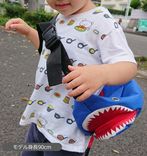 送料無料キッズ2wayショルダーバッグサメジュニアKIDSキッズ子ども子供男の子女の子かばん鞄ボディバッグ斜め掛けワンショルダーサメ鮫シャーク保育園バッグかっこいいかわいい