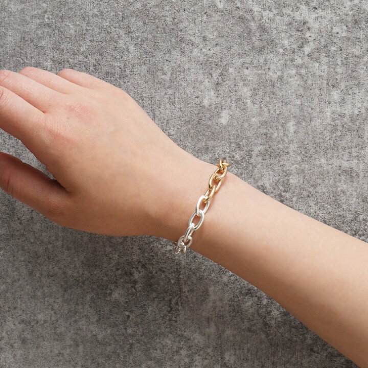 楽天市場 バイカラーメタリックチェーンブレスレット レディース アクセサリー バングル ゴールド シルバー シンプル メタル 鎖 くさり シンプル 上品 華奢 カジュアル 小物 雑貨 ジュエリー プレゼント 贈り物 Joknet楽天市場店