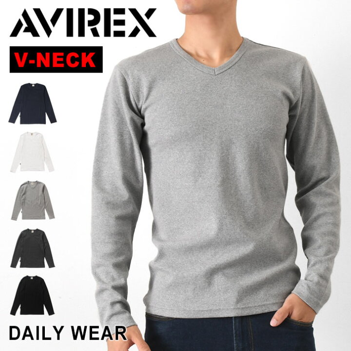 楽天市場 11 14まで Point 送料無料 Avirex アビレックス Tシャツ Vネック 長袖 ロングスリーブ アヴィレックス デイリー メンズ トップス ロンt ブランド 厚手 無地 春 秋 冬 ギフト おすすめ クーポン対象外 メール便 Joknet楽天市場店