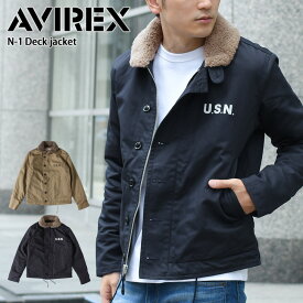 ＼本日店内SALE／ POINT 送料無料 AVIREX アヴィレックス デッキジャケット N-1 PLANE JACKET メンズ アウター コート ブルゾン ジャケット 裏ボア N1 防寒 厚手 ミリタリー アメカジ ブランド 暖かい 上着 冬 大人 クーポン対象外