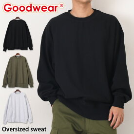 ＼本日店内EVENT／ 送料無料 Goodwear グッドウェア オーバーサイズ スウェット トレーナー 2W7-64216 スウェット メンズ ブランド おしゃれ レディース トップス 長袖 ゆったり 裏毛 厚手 シンプル 無地