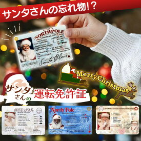 ＼本日店内EVENT／ 送料無料 選べる4種類クリスマスサンタクロース運転免許証 クリスマス オーナメント 飾り 装飾 サンタ 運転免許証 カード コスプレ プレゼント パーティー キッズ 子供 パーティーグッズ おもしろ おもちゃ 雑貨 北欧 メール便