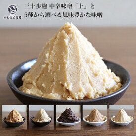 米麹3倍配合の三十歩麹 中辛味噌「上」500g と5種から選べる味噌セット 味噌 無添加 国産大豆の中辛米みそ 減塩甘口味噌 熟成赤味噌 白味噌と赤味噌の合わせ味噌 米麹3倍配合の減塩甘口 ギフト プレゼント 贈り物 お中元 お歳暮 味噌 お味噌