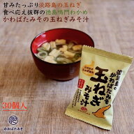 淡路島産玉ねぎの即席フリーズドライ 味噌汁 1食9.2g 30個 淡路島玉ねぎ 鳴門わかめ 淡路島のお土産 お歳…